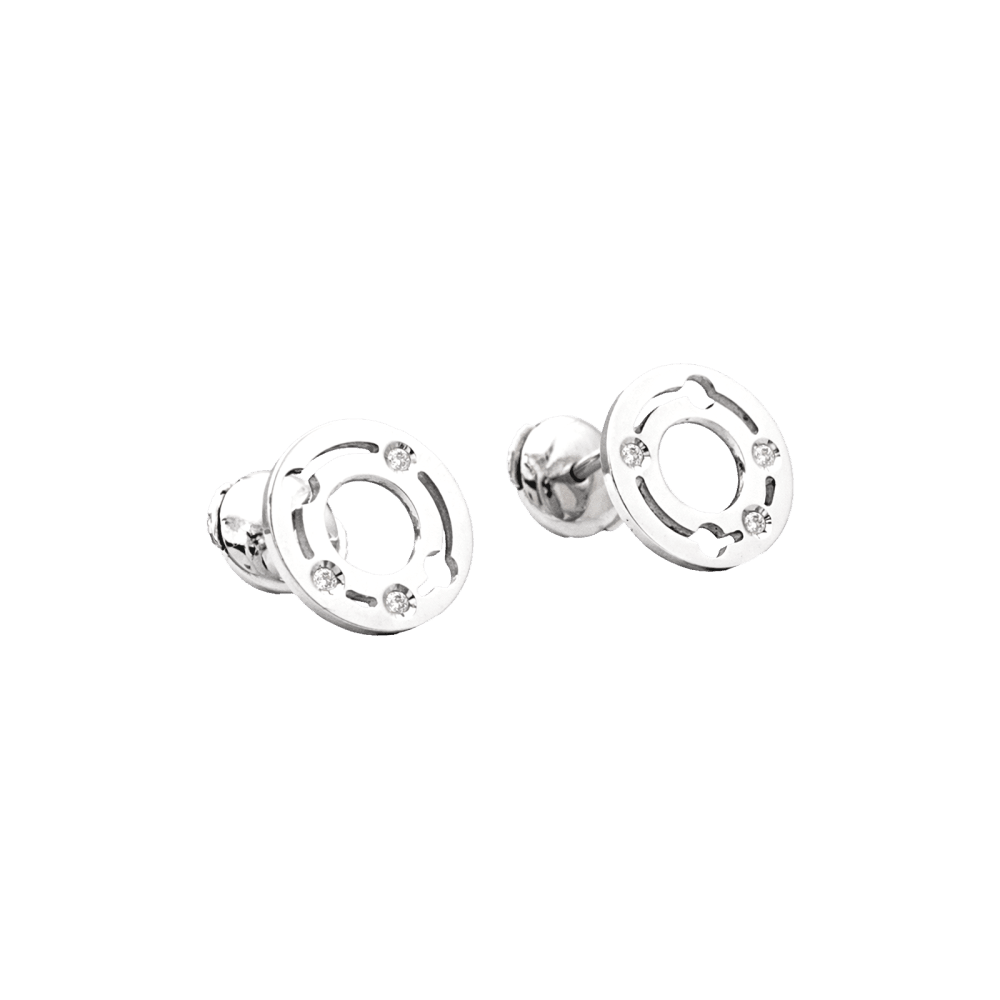 Dinh Van earrings, "Pulse", white gold and diamonds.
