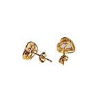 Boucles d’oreilles puces en or 18k en forme de cœur - Castafiore