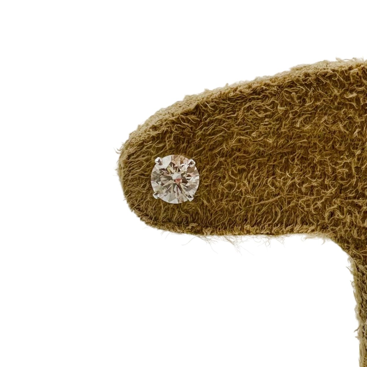 Boucles d'oreilles Puces en or blanc diamants - Castafiore