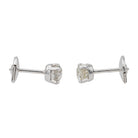 Boucles d'oreilles Puces en or blanc et diamant - Castafiore