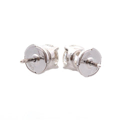 Boucles d'oreilles Puces en or blanc et diamants - Castafiore