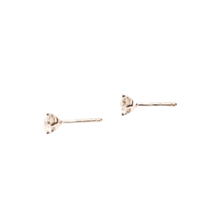 Boucles d'oreilles Puces en or blanc et diamants - Castafiore