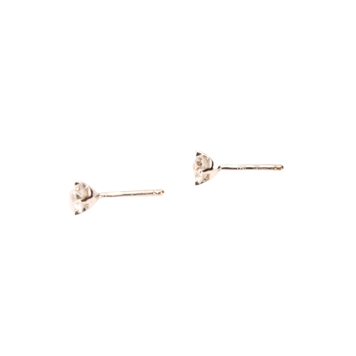 Boucles d'oreilles Puces en or blanc et diamants - Castafiore