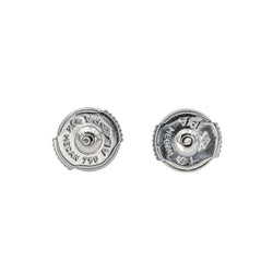 Boucles d'oreilles Puces en or blanc et diamants - Castafiore