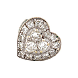 Boucles d'oreilles Puces en or blanc et diamants - Castafiore