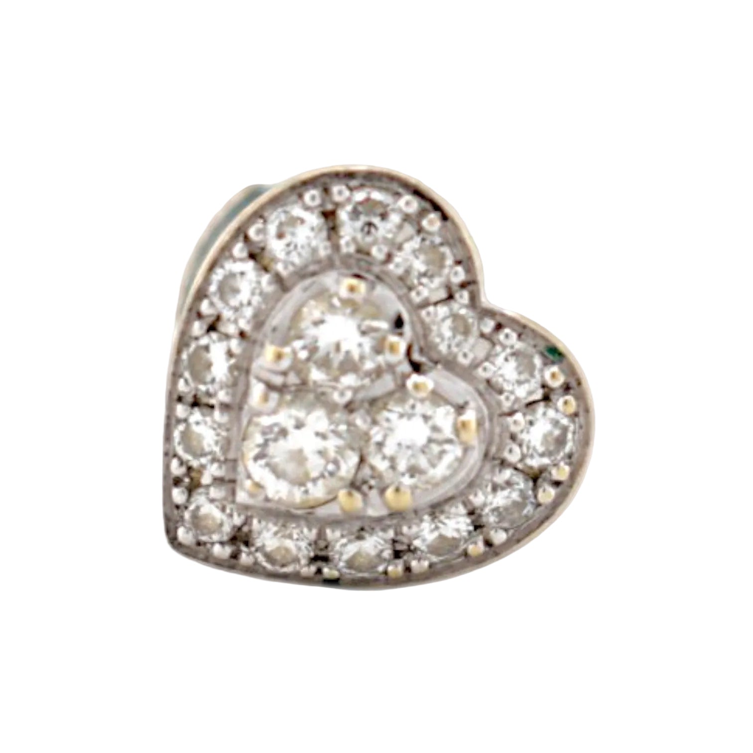 Boucles d'oreilles Puces en or blanc et diamants - Castafiore
