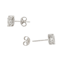 Boucles d'oreilles Puces en or blanc et diamants - Castafiore