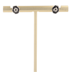 Boucles d'oreilles Puces en or blanc et diamants - Castafiore