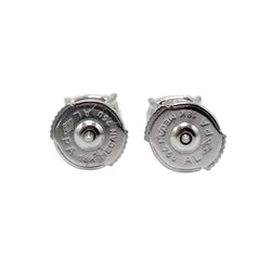 Boucles d'oreilles Puces en or blanc et diamants - Castafiore