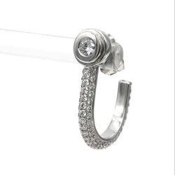 Boucles d'oreilles Puces en or blanc et diamants - Castafiore