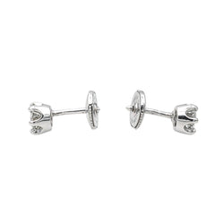 Boucles d'oreilles Puces en or blanc et diamants - Castafiore