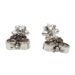 Boucles d'oreilles Puces en or blanc et diamants - Castafiore