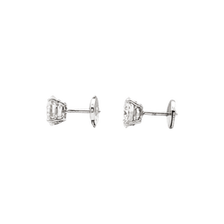 Boucles d'oreilles Puces en or blanc et diamants - Castafiore