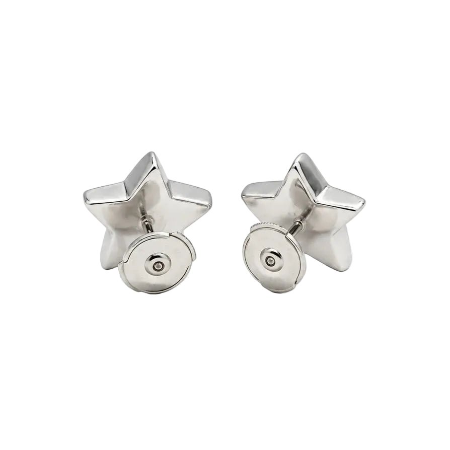 Boucles d’oreilles Puces en or blanc et diamants - Castafiore