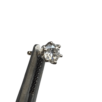 Boucles d'oreilles Puces en or blanc et diamants - Castafiore