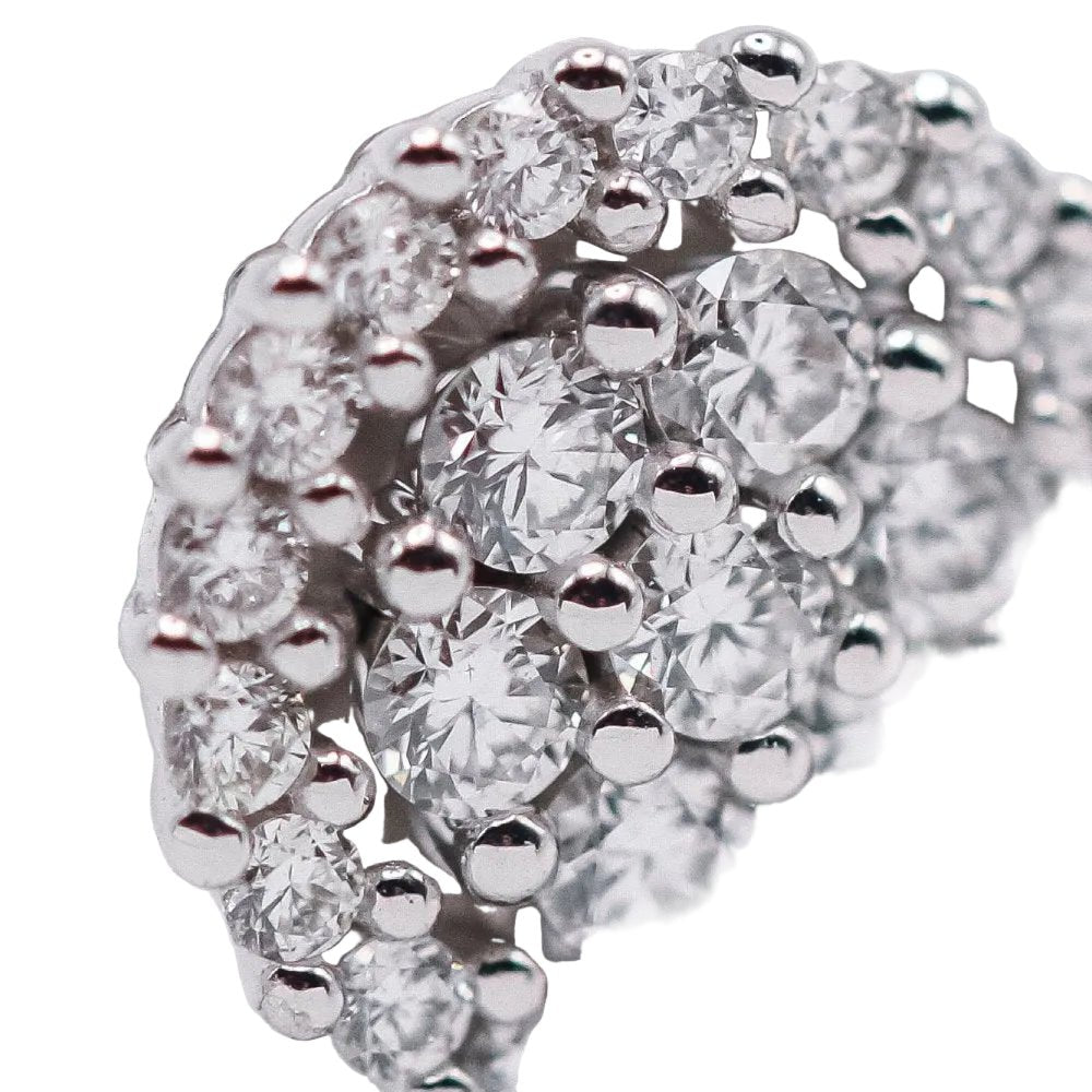 Boucles d'oreilles Puces en or blanc et diamants - Castafiore