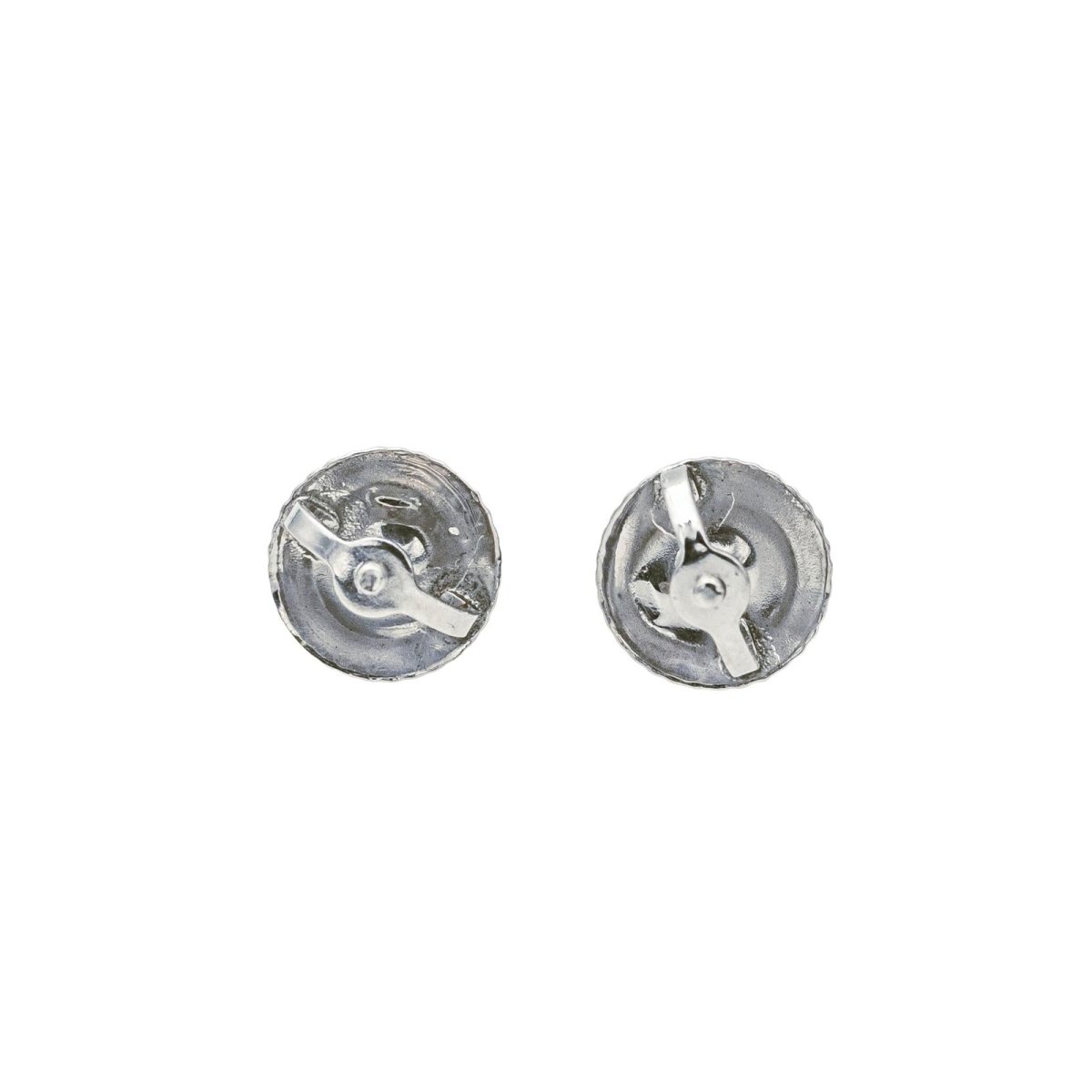 Boucles d'oreilles Puces en or blanc et diamants - Castafiore