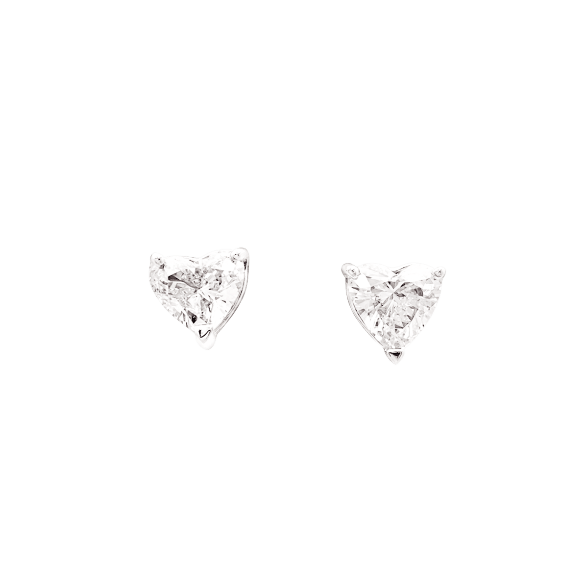 Boucles d'oreilles Puces en or blanc et diamants - Castafiore