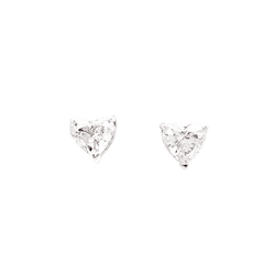 Boucles d'oreilles Puces en or blanc et diamants - Castafiore