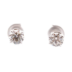 Boucles d'oreilles Puces en or blanc et diamants - Castafiore