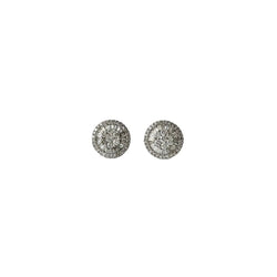 Boucles d'oreilles Puces en or blanc et diamants - Castafiore