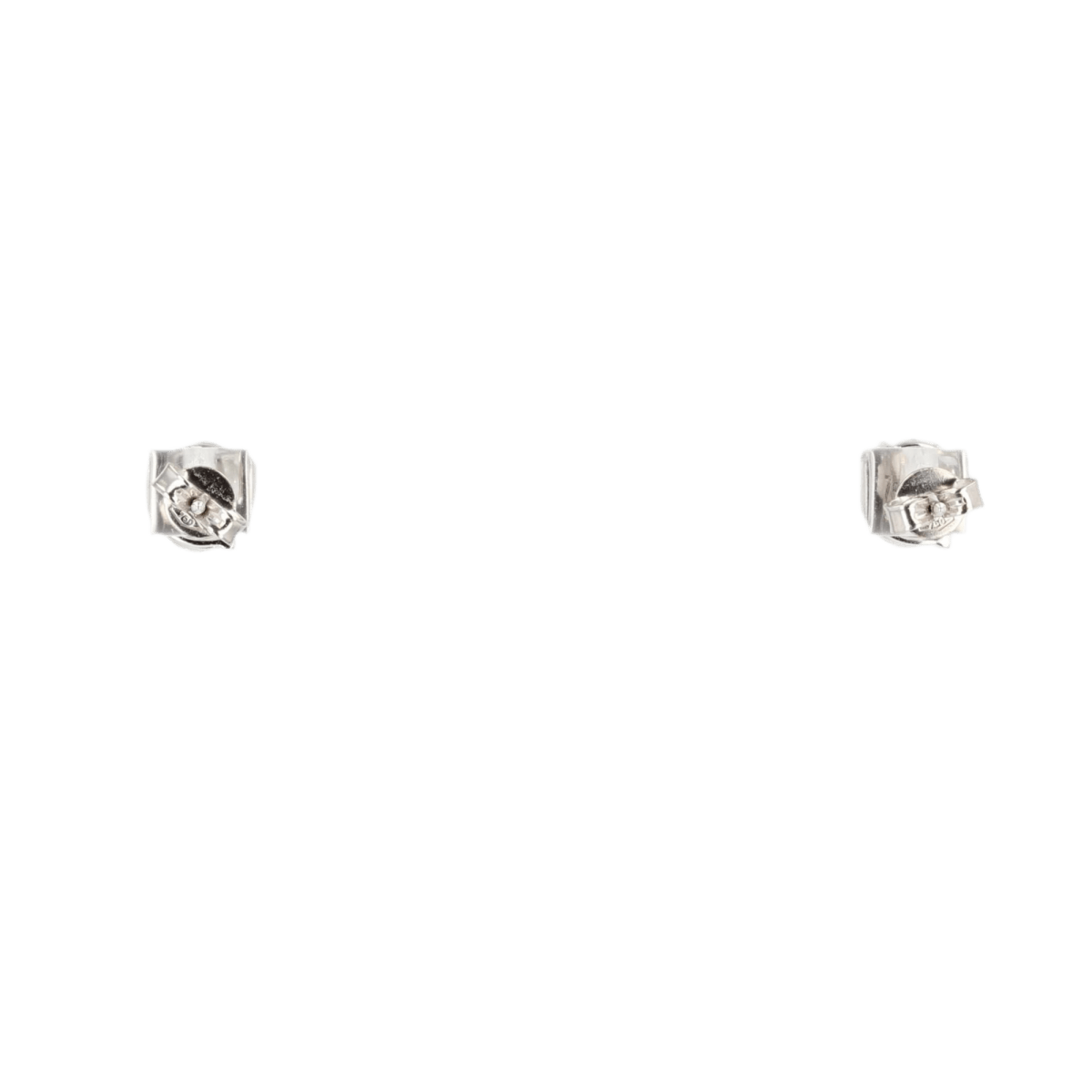 Boucles d'oreilles Puces en or blanc et diamants - Castafiore