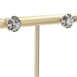 Boucles d'oreilles Puces en or blanc et diamants - Castafiore