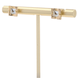 Boucles d'oreilles Puces en or jaune et aigue - marines - Castafiore