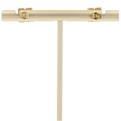 Boucles d'oreilles Puces en or jaune et aigue - marines - Castafiore