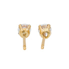 Boucles d'oreilles Puces en Or jaune et Diamant - Castafiore