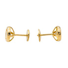 Boucles d'oreilles puces en or jaune et diamant - Castafiore