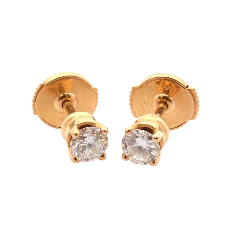 Earrings in 18k gold and diamonds