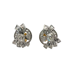 Boucles d'oreilles Puces en or jaune et diamants - Castafiore