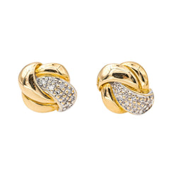 Boucles d'oreilles Puces en or jaune et diamants - Castafiore