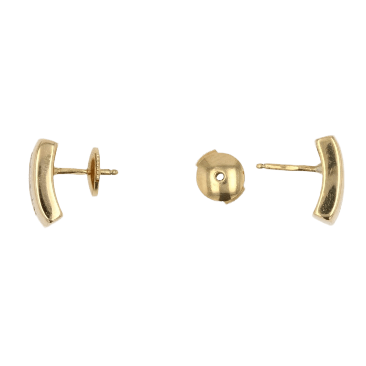 Boucles d'oreilles Puces en or jaune et diamants - Castafiore