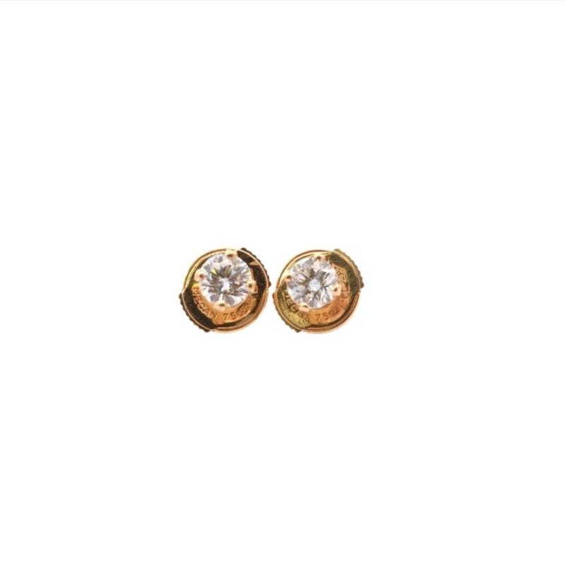 Boucles d’oreilles Puces en or jaune et diamants - Castafiore