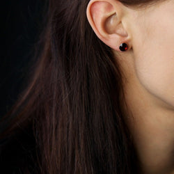 Antique garnet earrings rose gold