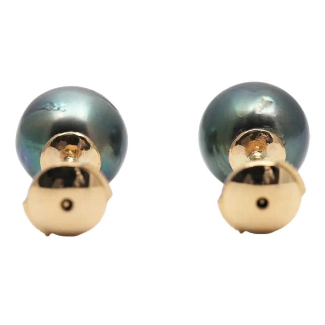Boucles d'oreilles Puces en or jaune et perles - Castafiore