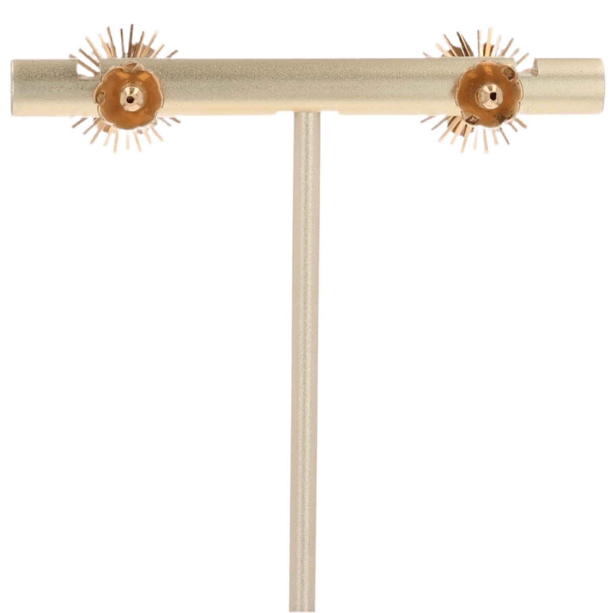 Boucles d'oreilles Puces en or jaune et perles - Castafiore