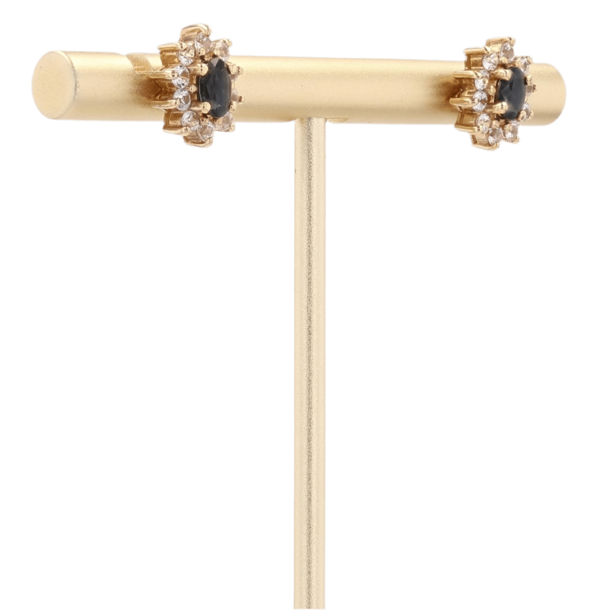 Boucles d'oreilles Puces en or jaune et saphirs - Castafiore