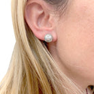 Boucles d'oreilles Puces en or, perles et diamants - Castafiore