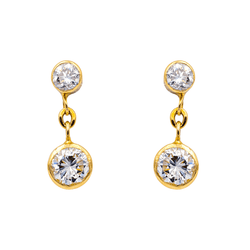 Boucles d'oreilles Puces en or rose et diamants - Castafiore