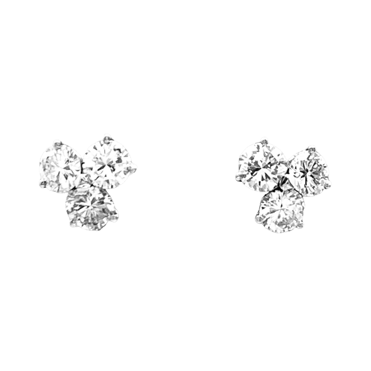 Earrings, paltinium and diamonds.