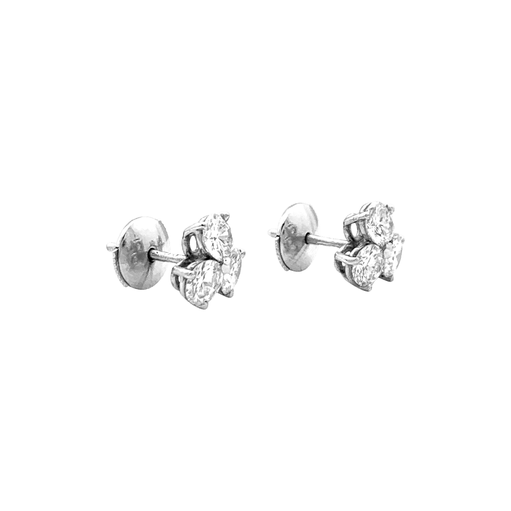 Earrings, paltinium and diamonds.