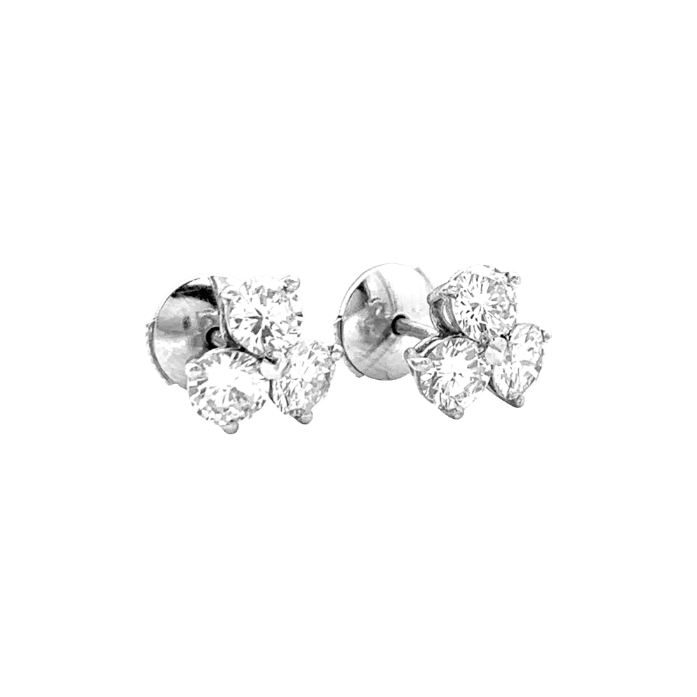 Earrings, paltinium and diamonds.