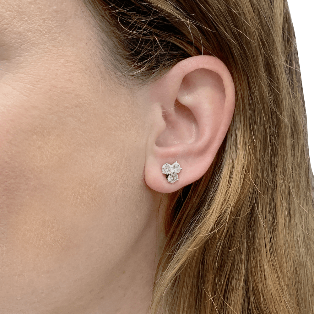 Earrings, paltinium and diamonds.