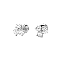 Earrings, paltinium and diamonds.