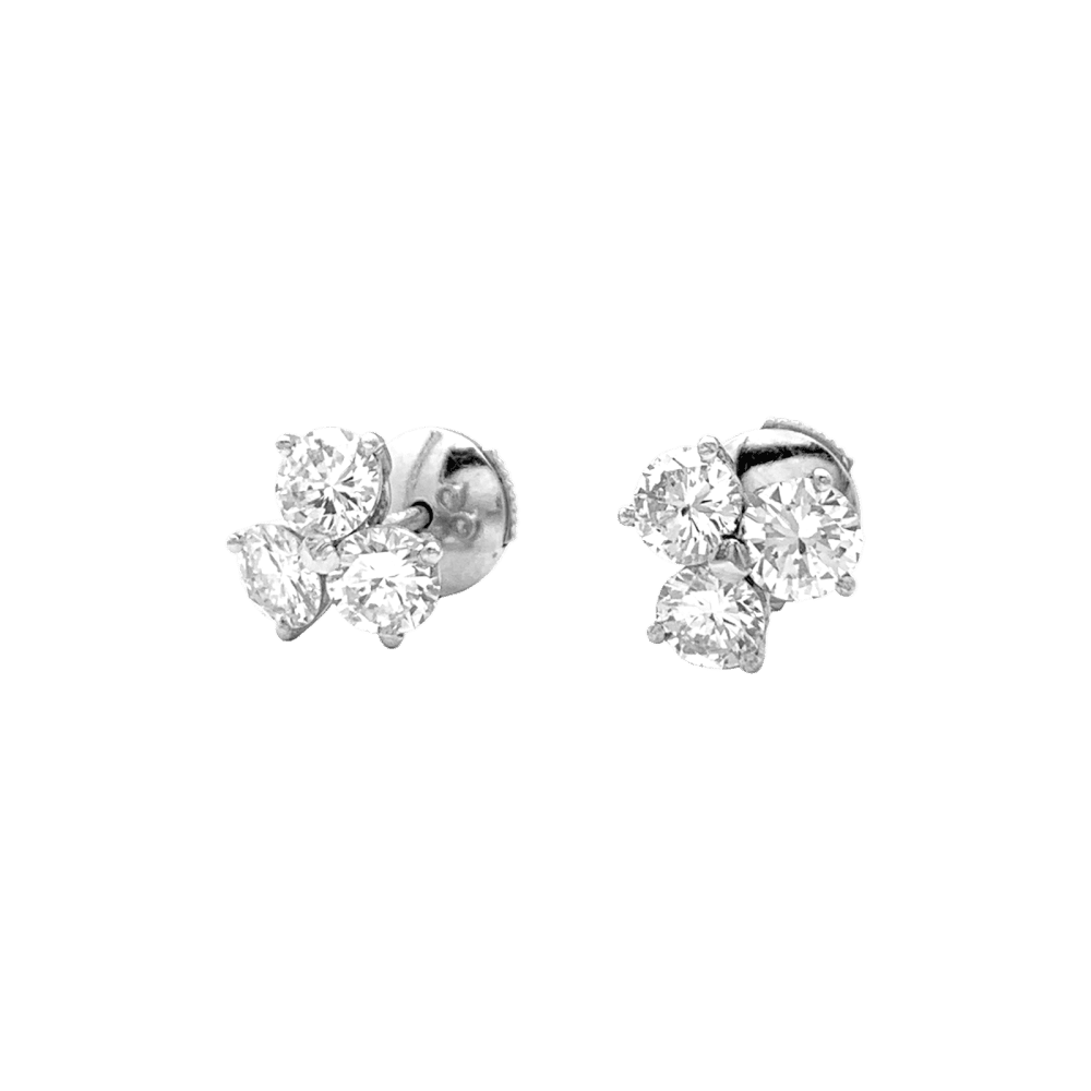 Earrings, paltinium and diamonds.
