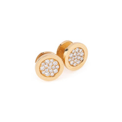 Boucles d'oreilles Puces FRED en or jaune et diamants - Castafiore