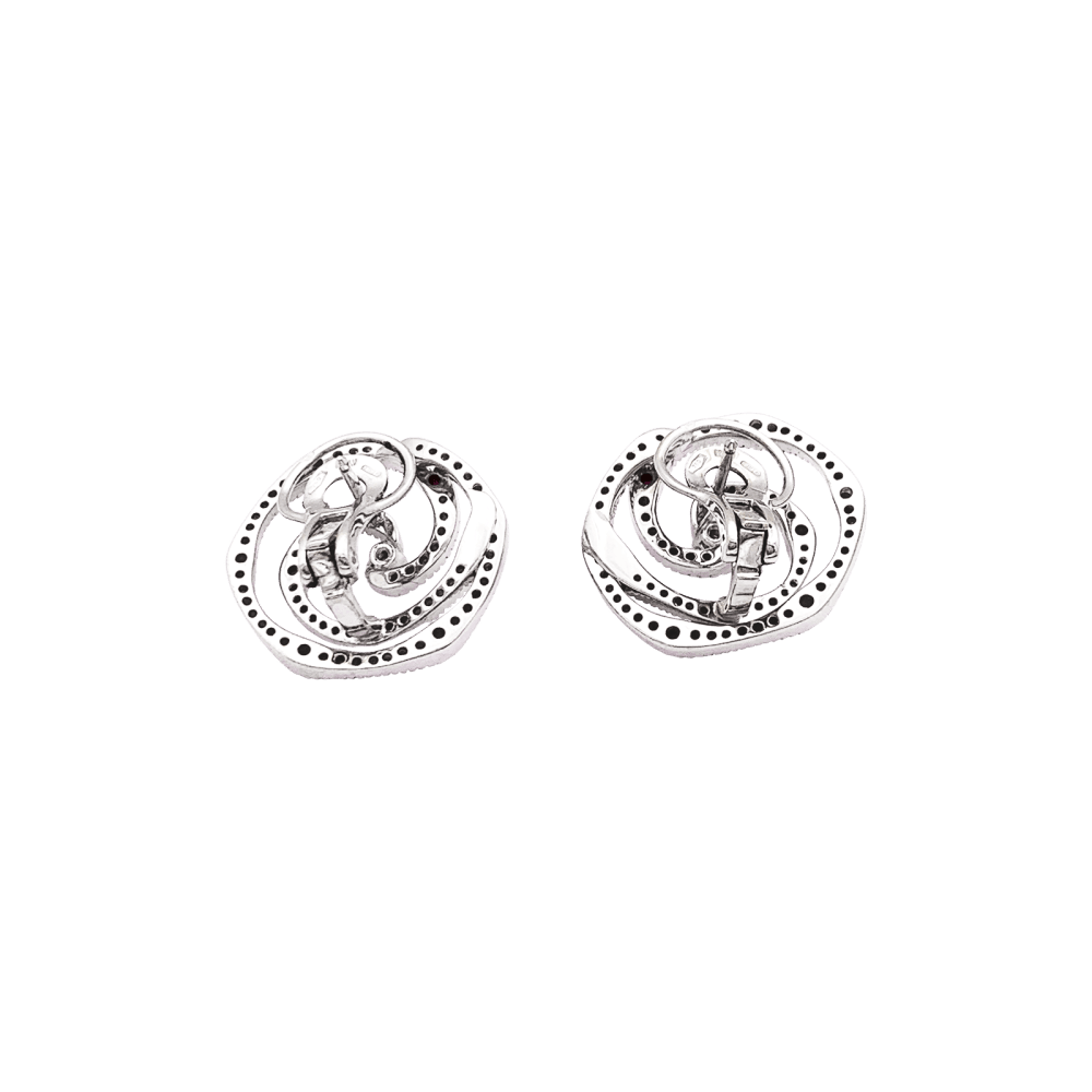 Earrings Giovanni Ferraris, white gold, diamonds and rubies.
